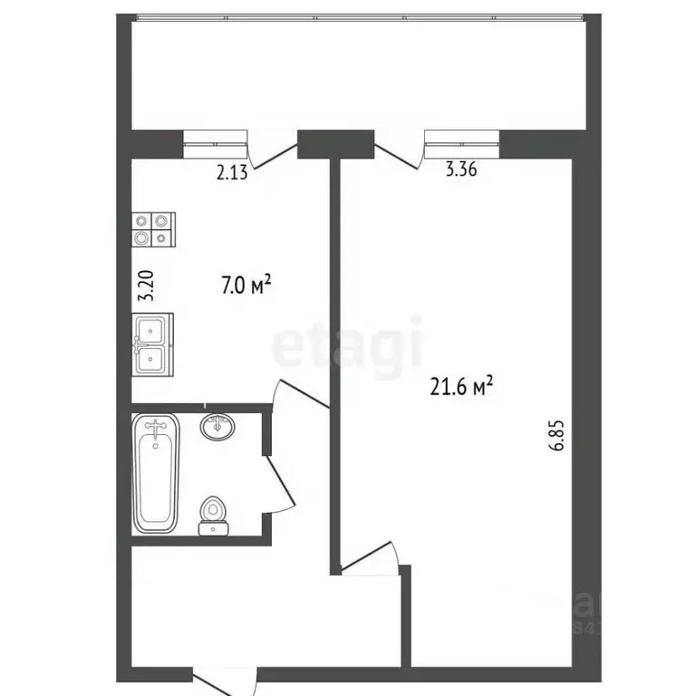 1-к кв. Вологодская область, Шексна рп ул. Лесная, 3 (37.6 м) - Фото 1