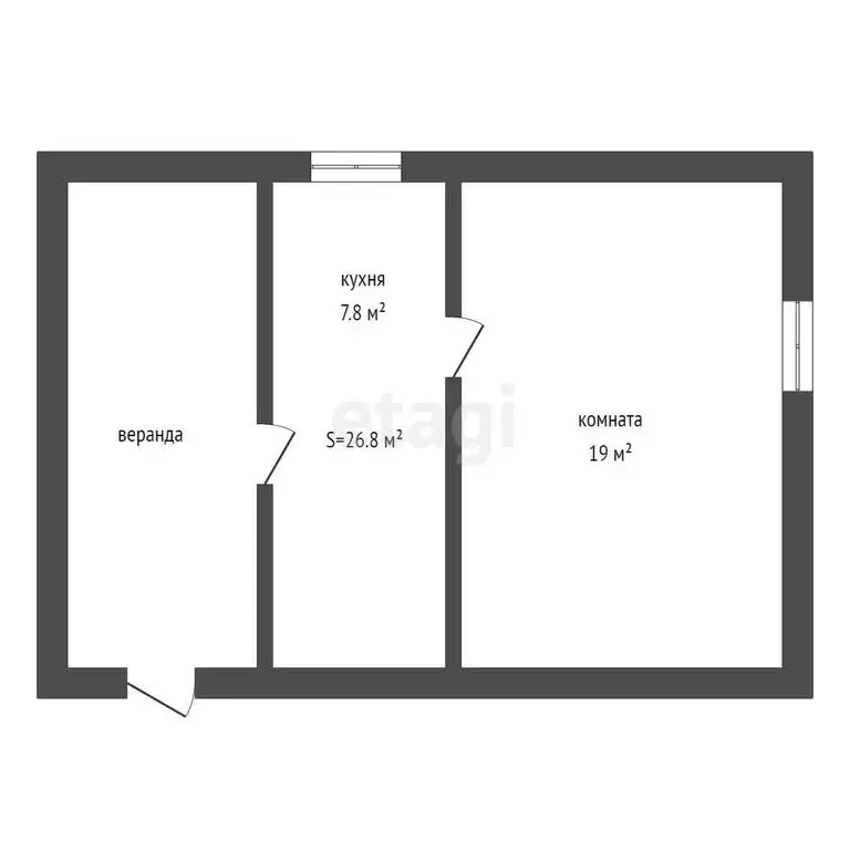 Дом в Почеп, Стародубская улица (26.8 м) - Фото 1