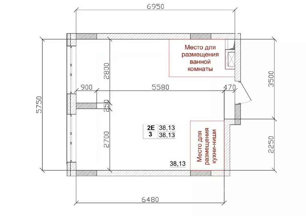 2-к кв. Кемеровская область, Кемерово ул. Дружбы, 11 (38.13 м) - Фото 1