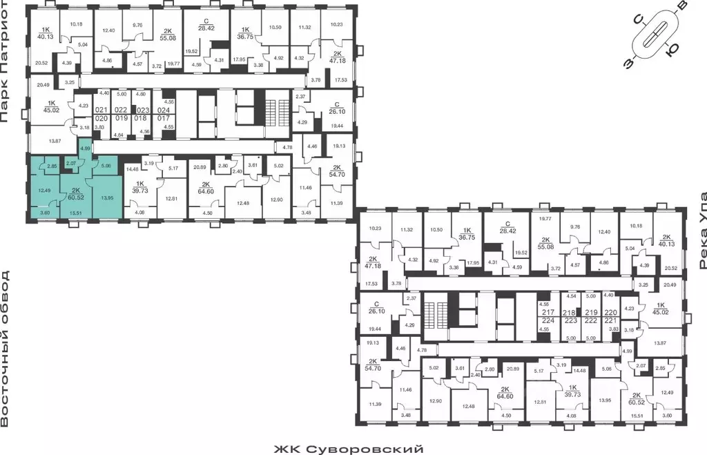 2-к кв. Тульская область, Тула ул. Академика Насоновой, 18Б (60.52 м) - Фото 2