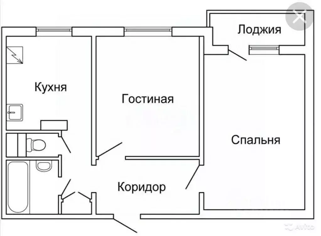 2-к кв. Тульская область, Тула Серебровская ул., 26Б (45.4 м) - Фото 1