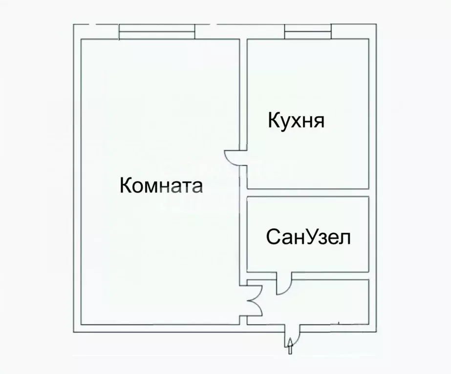 1-к кв. Рязанская область, Рязань пл. Попова, 6/6 (30.0 м) - Фото 2