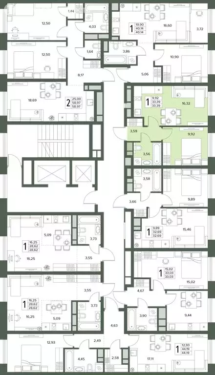 1-комнатная квартира: Московская область, Серпухов (33.39 м) - Фото 2