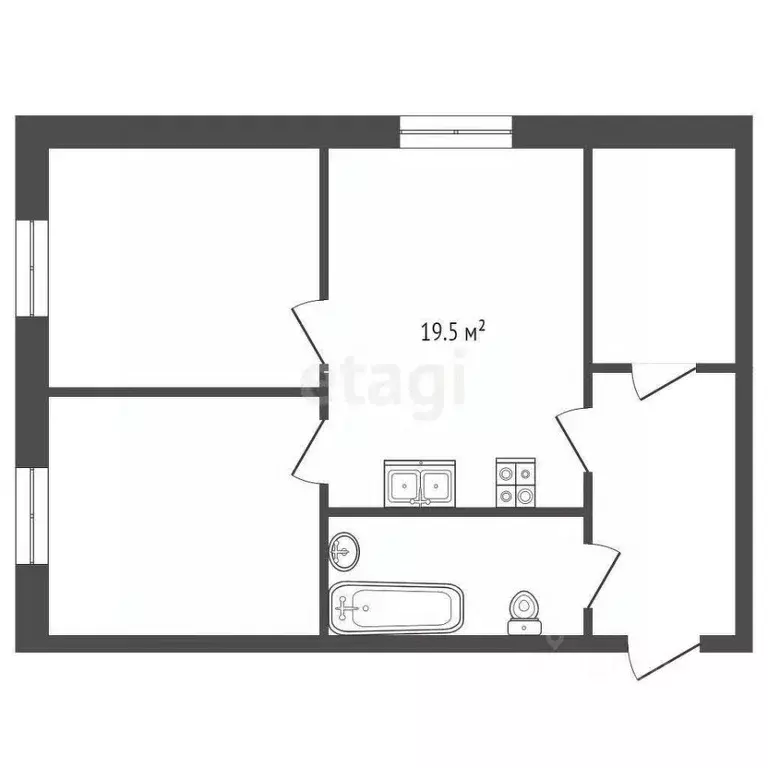 2-к кв. Ростовская область, Батайск ул. Северная Звезда, 10 (52.3 м) - Фото 1