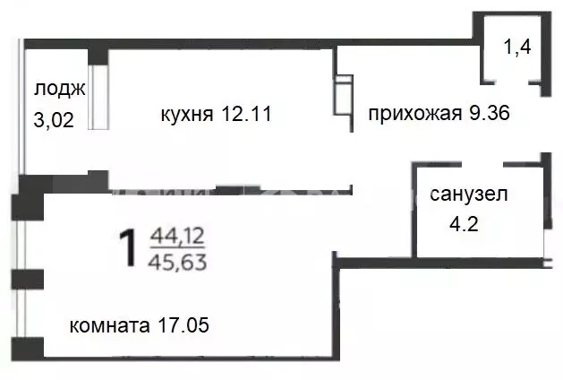 1-комнатная квартира: Воронеж, улица Независимости, 78Бк4 (45 м) - Фото 0