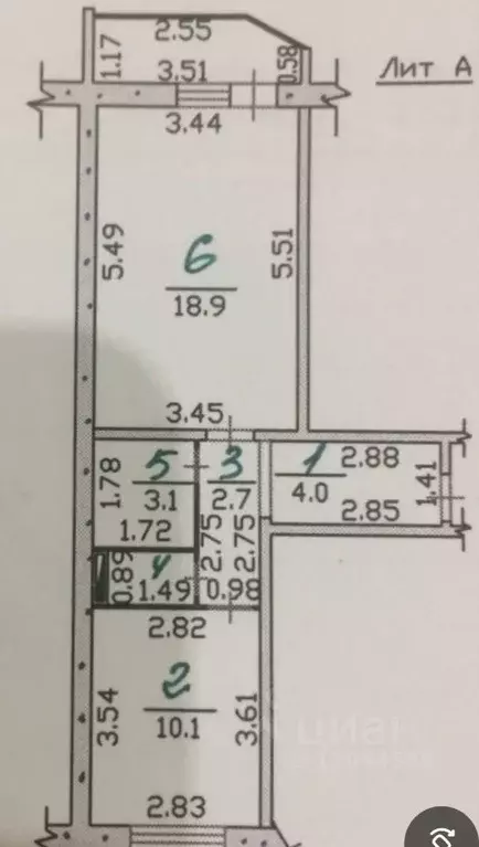 1-к кв. Орловская область, Орел ул. Емлютина, 14 (41.0 м) - Фото 2