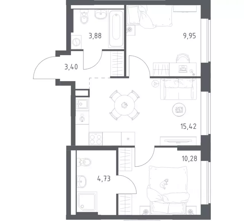 2-к кв. Московская область, Химки городской округ, д. Юрлово Пятницкие ... - Фото 1