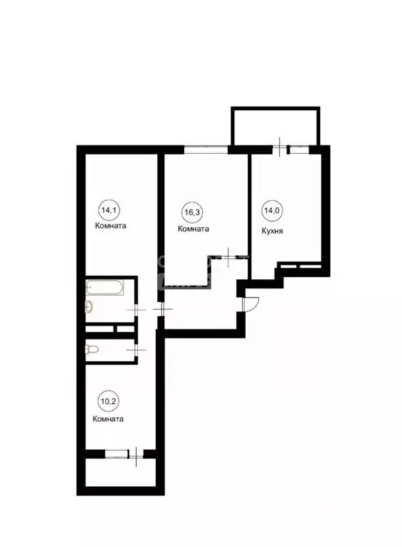 3-к кв. Москва ул. Вертолетчиков, 2Ак1 (69.7 м) - Фото 2