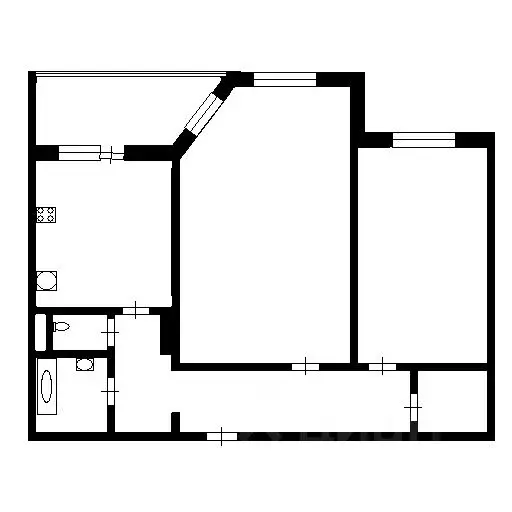 2-к кв. Коми, Усинск Комсомольская ул., 19 (58.2 м) - Фото 1