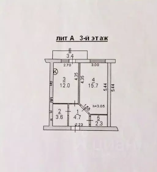 1-к кв. Ростовская область, Ростов-на-Дону Благодатная ул., 241 (38.3 ... - Фото 1