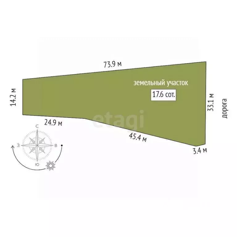 Участок в Челябинская область, Сосновский муниципальный округ, с. ... - Фото 2