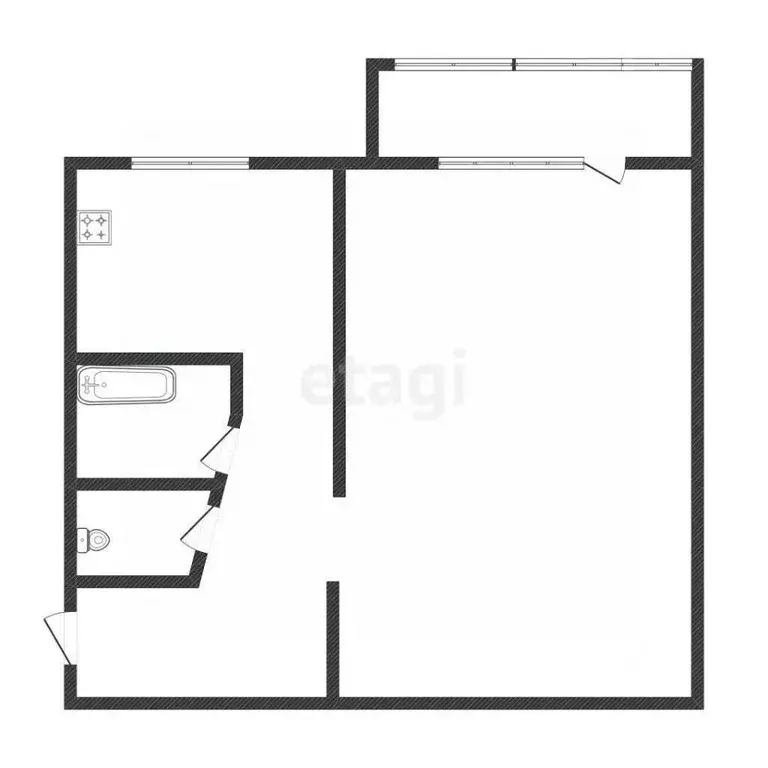 1-к кв. Иркутская область, Иркутск Байкальская ул., 273 (30.5 м) - Фото 1
