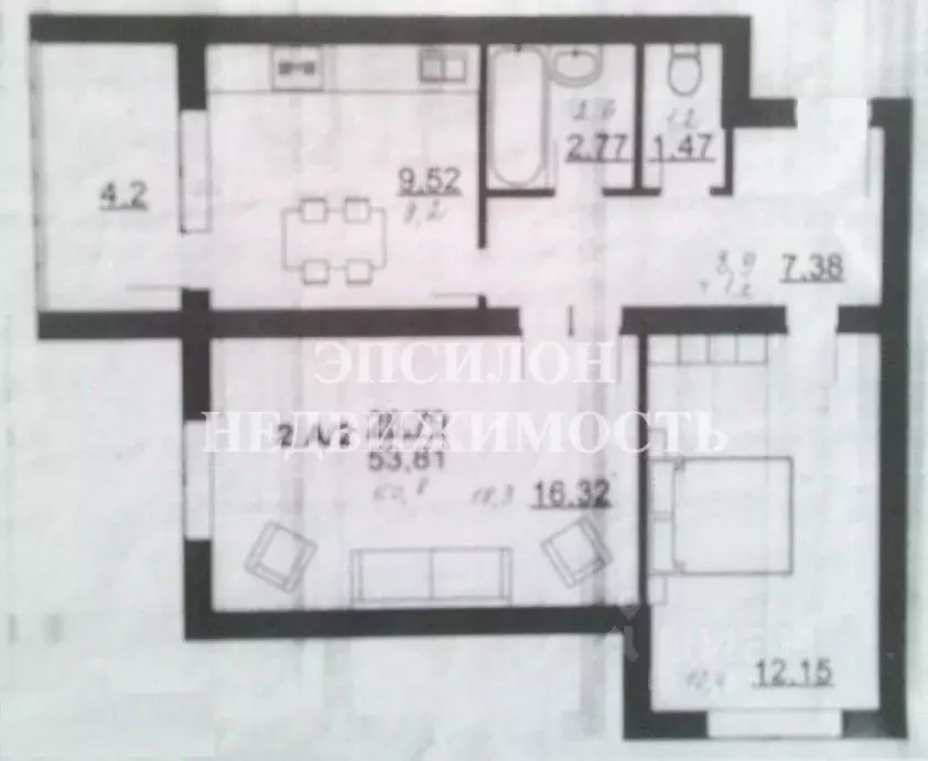 2-к кв. Курская область, Курск ул. Ломоносова, 47 (53.8 м) - Фото 1