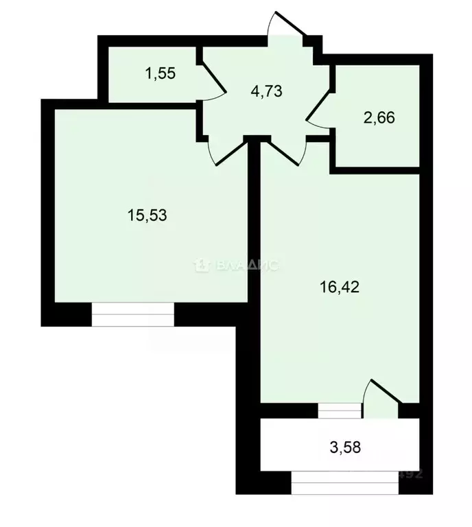 1-к кв. Санкт-Петербург Полюстровский просп., 77 (42.68 м) - Фото 1
