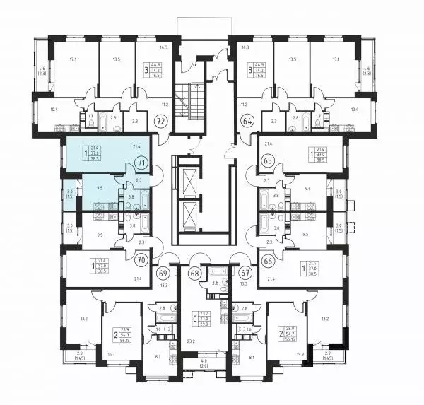 2-к кв. Московская область, Домодедово Авиационный мкр, ул. ... - Фото 1