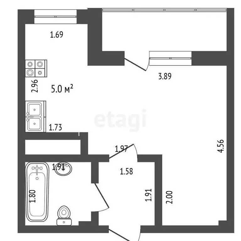 Квартира-студия: Пенза, Ладожская улица, 110 (28.9 м) - Фото 0