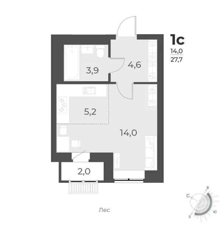 Продаётся квартира-студия, 27.7 м - Фото 0