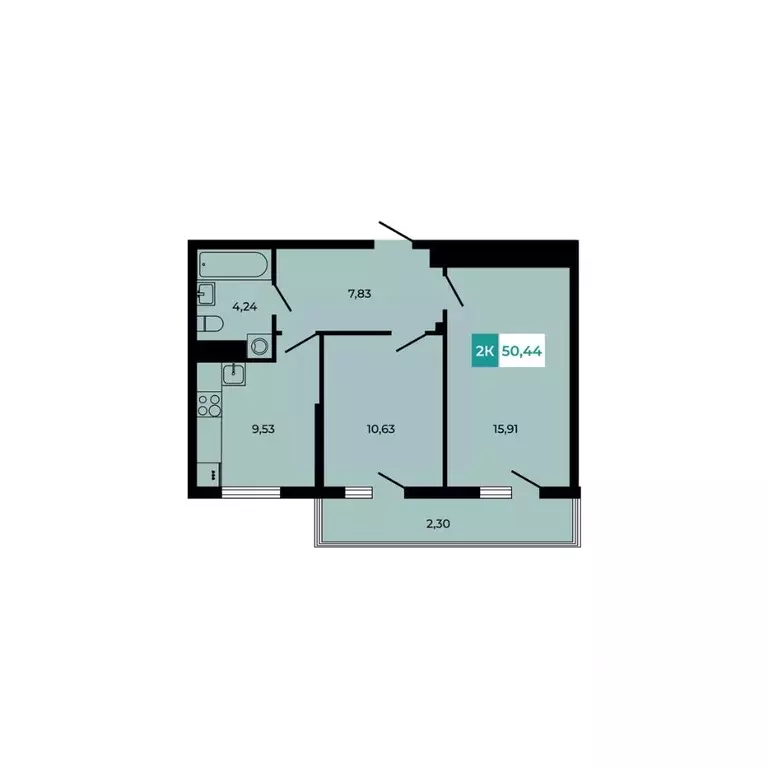 2-к кв. Ростовская область, Аксайский район, Щепкинское с/пос, пос. ... - Фото 1