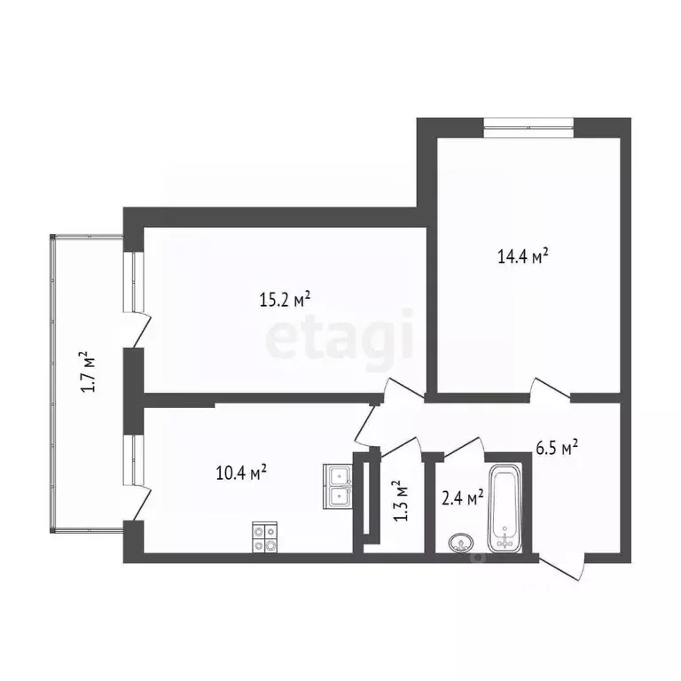 2-к кв. Ростовская область, Ростов-на-Дону просп. 40-летия Победы, 85 ... - Фото 2