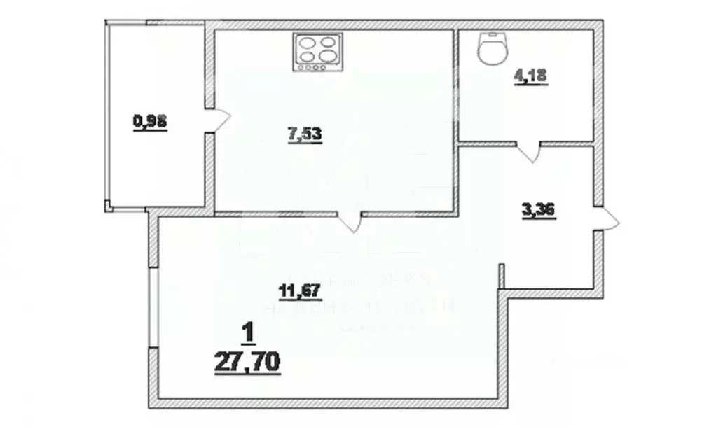 1-к кв. Калининградская область, Калининград Орудийная ул., 32Вк1 ... - Фото 1