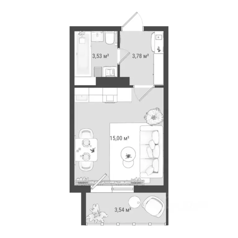 Студия Томская область, Томск Черемошники мкр, пер. Баранчуковский, 22 ... - Фото 1