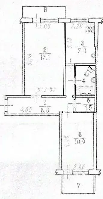 2-к кв. Омская область, Омск Волочаевская ул., 13Е (49.0 м) - Фото 1