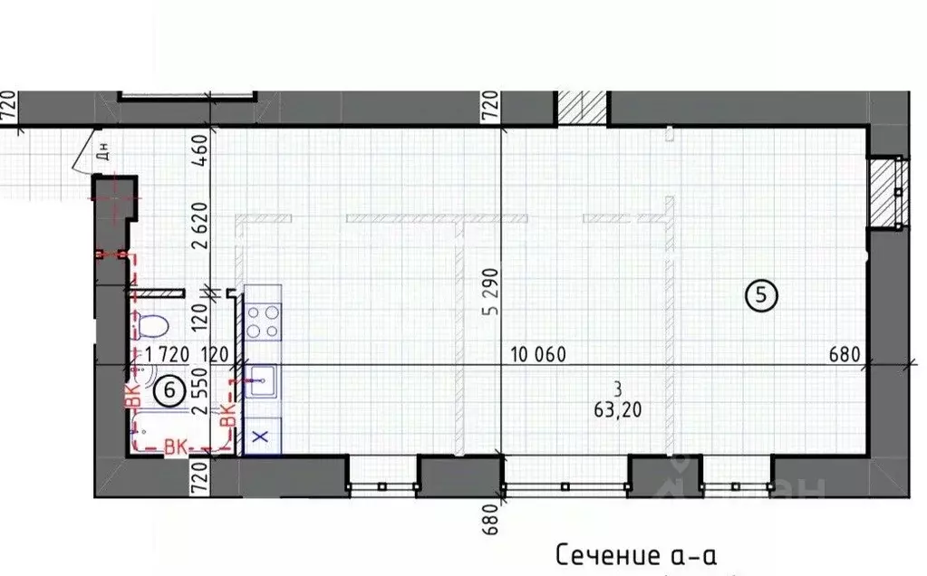 2-к кв. Самарская область, Тольятти ул. Карла Маркса, 44 (63.2 м) - Фото 1