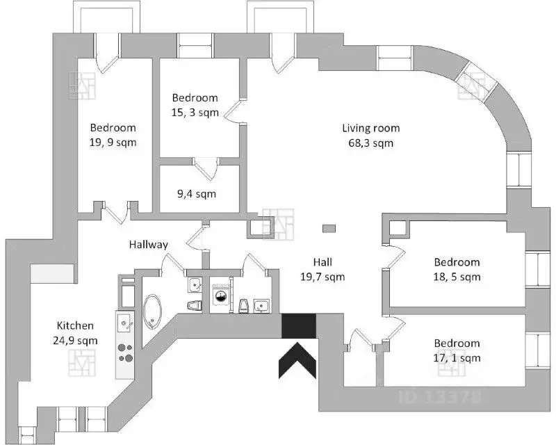 5-к кв. Москва ул. Солянка, 1/2С1 (220.0 м) - Фото 2