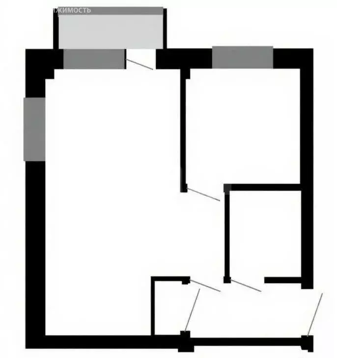1-комнатная квартира: Ижевск, улица Дзержинского, 46 (31.1 м) - Фото 1