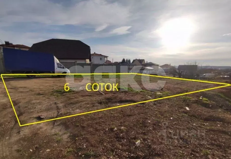 Участок в Крым, Симферопольский район, Молодежное пгт ул. Калиновая, ... - Фото 1