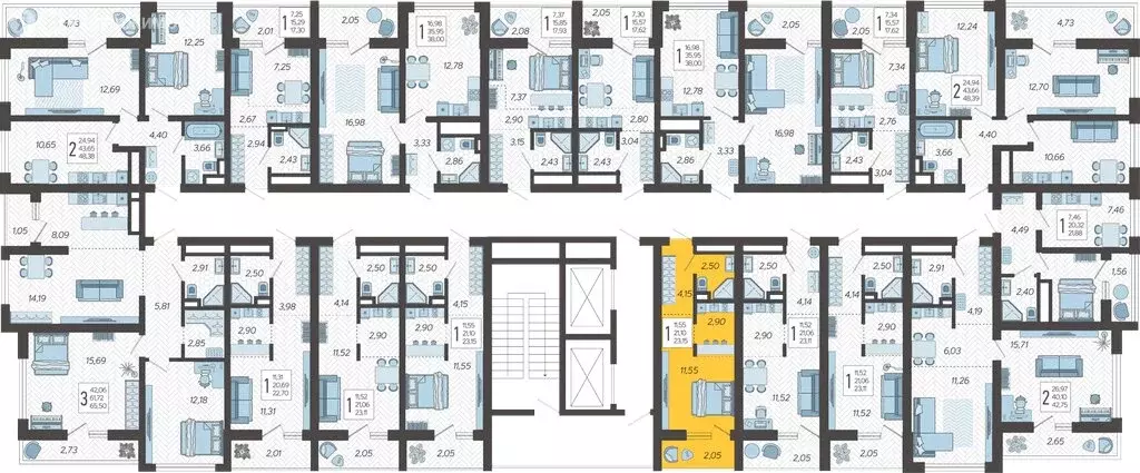 Квартира-студия: Сочи, жилой комплекс Кислород, 3 (23.15 м) - Фото 1