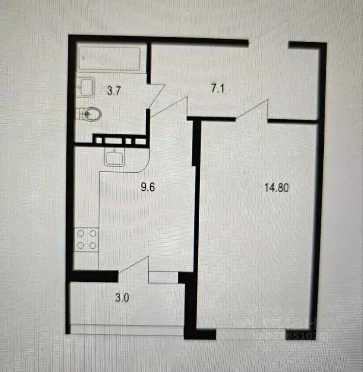 1-к кв. Саратовская область, Саратов Лунная ул., 32к1 (38.2 м) - Фото 1