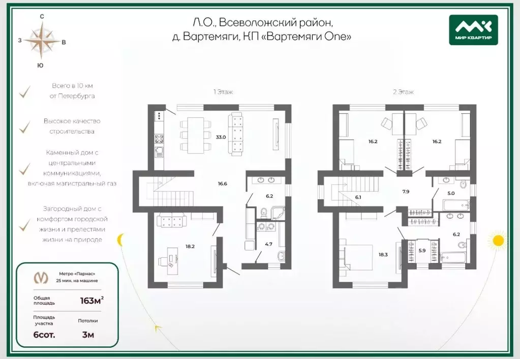 Коттедж в Ленинградская область, Всеволожский район, Агалатовское ... - Фото 2