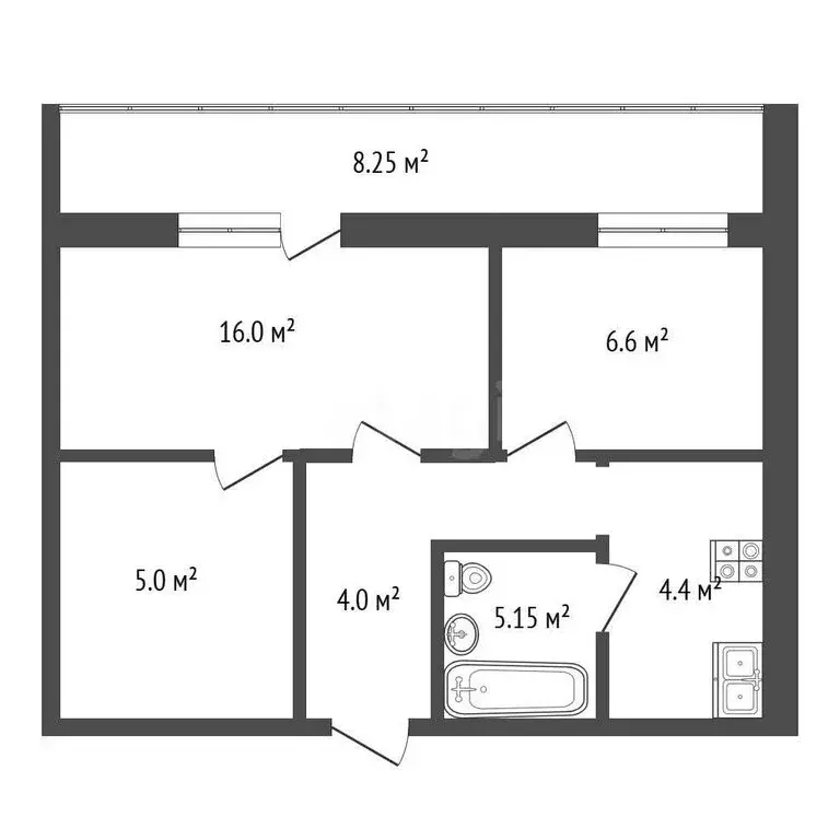 3-комнатная квартира: Севастополь, улица Глухова, 9 (43.1 м) - Фото 0