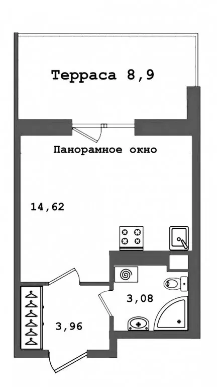 1-комнатная квартира: Санкт-Петербург, Пулковское шоссе, 71к3 (21.2 м) - Фото 0