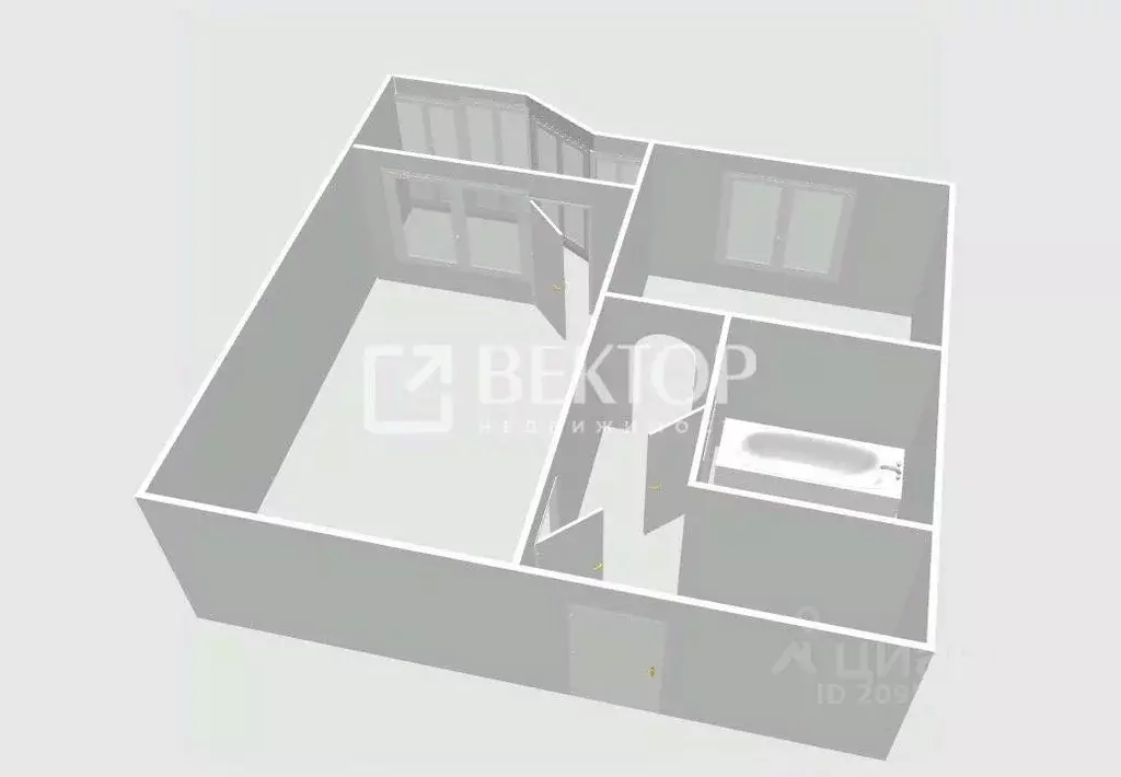 1-к кв. Костромская область, Кострома проезд Южный, 3 (35.5 м) - Фото 2