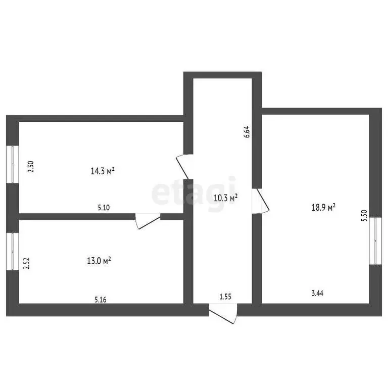 2-комнатная квартира: Якутск, улица Мостовиков, 4 (56.5 м) - Фото 1