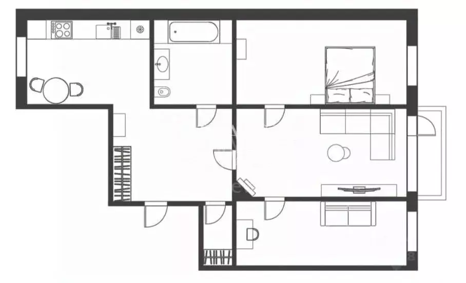 3-к кв. Москва ул. Крупской, 3 (94.0 м) - Фото 2