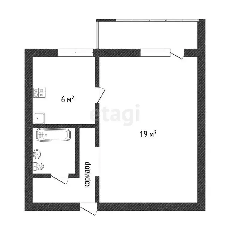 1-комнатная квартира: Омск, проспект Карла Маркса, 10А (32 м) - Фото 0