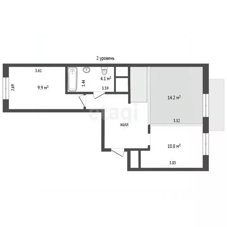4-к кв. Московская область, Видное ул. Галины Вишневской, 5 (93.0 м) - Фото 2