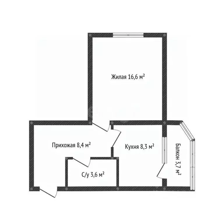 1-к кв. Краснодарский край, Краснодар Круговая ул., 4Вк5 (36.9 м) - Фото 2