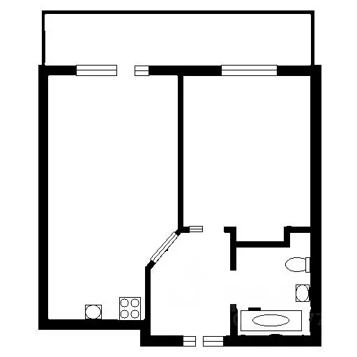 1-к кв. Санкт-Петербург ул. Среднерогатская, 12к1 (36.0 м) - Фото 2