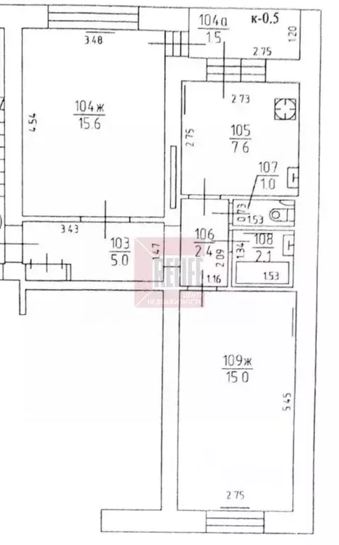 2-к кв. Калининградская область, Калининград ул. Куйбышева, 107 (48.7 ... - Фото 2
