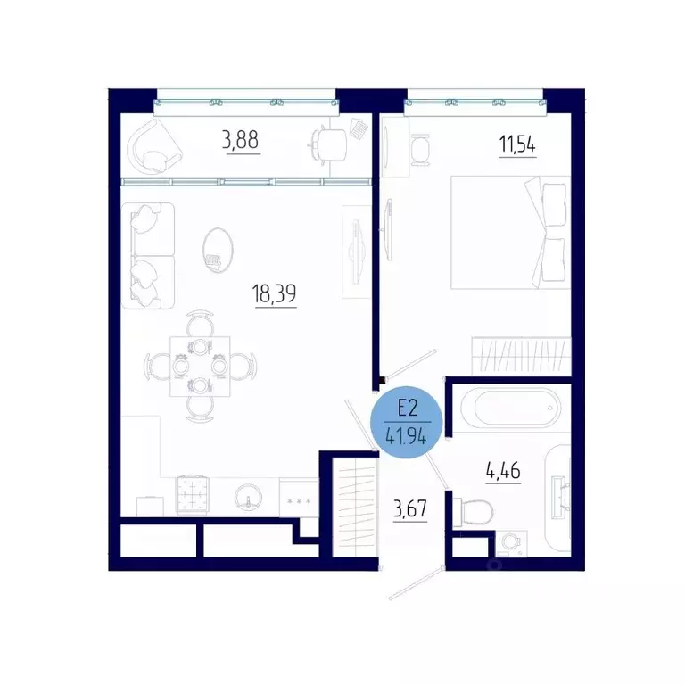 1-к кв. Рязанская область, Рязанский муниципальный округ, с. Дядьково ... - Фото 1