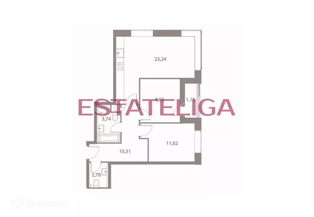 Продаётся 2-к квартира, 61.6 м - Фото 1