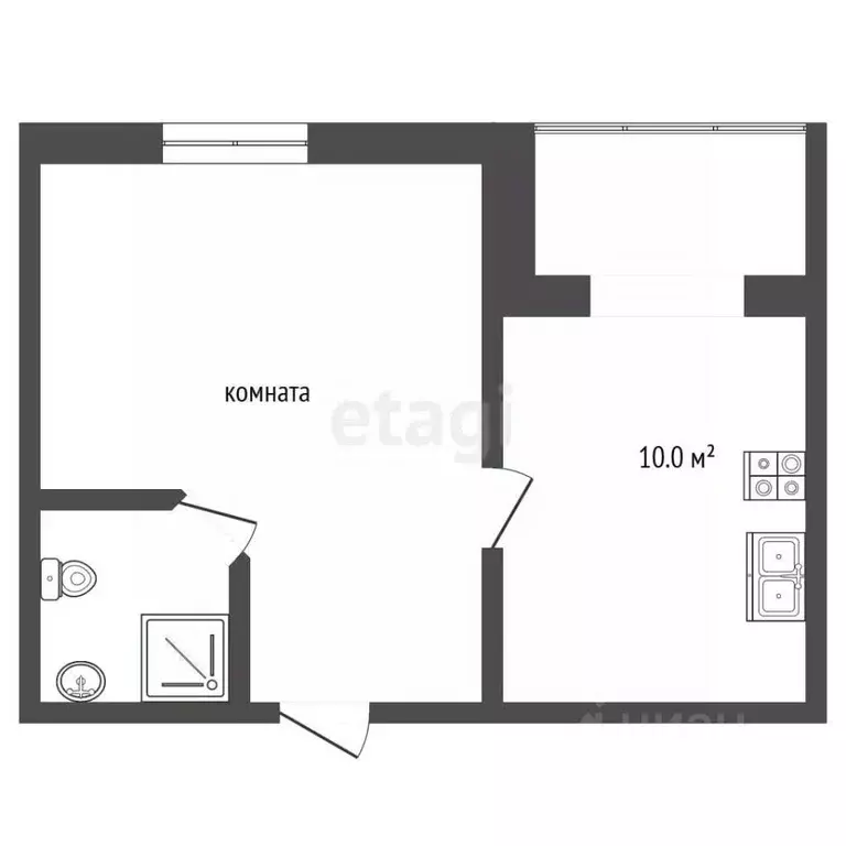 1-к кв. Крым, Евпатория ул. Толстого, 38А (38.1 м) - Фото 2