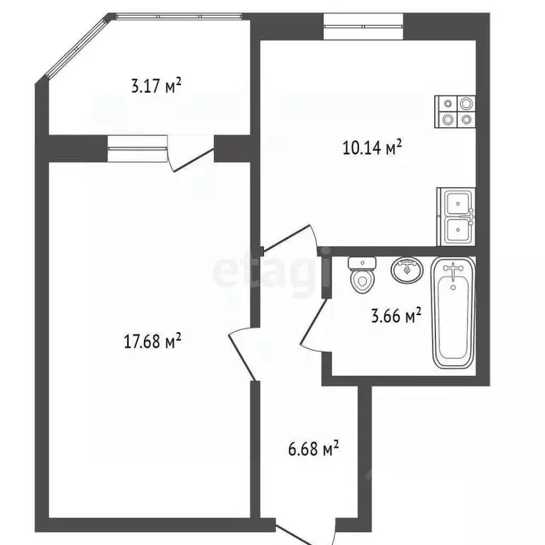 1-к кв. Ярославская область, Ярославль Златоустинская ул., 14к2 (38.2 ... - Фото 2