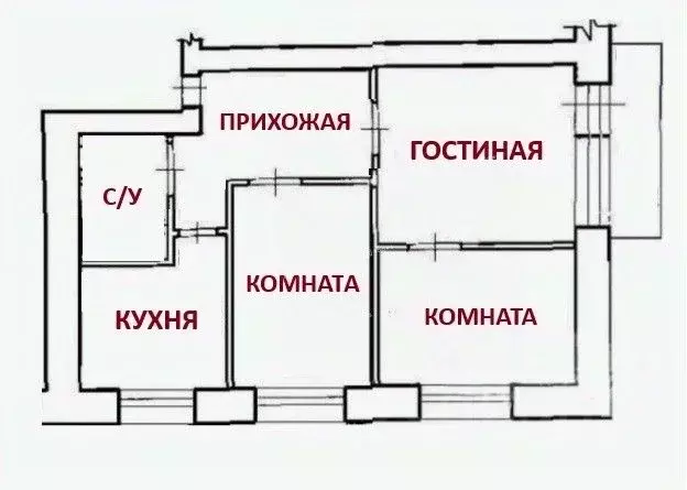 3-к кв. Тульская область, Тула Промышленный проезд, 10 (51.6 м) - Фото 1