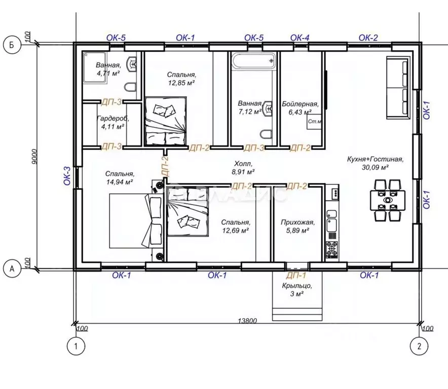 Дом в Башкортостан, Туймазы ул. Сайфутдинова, 25 (124 м) - Фото 2