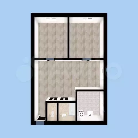 3-к. квартира, 48,5 м, 1/5 эт. - Фото 0